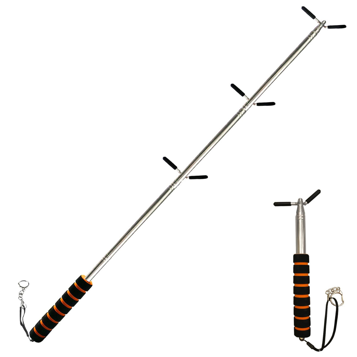 Zeytosu extendable tester pole with foam grip for easy ceiling button access