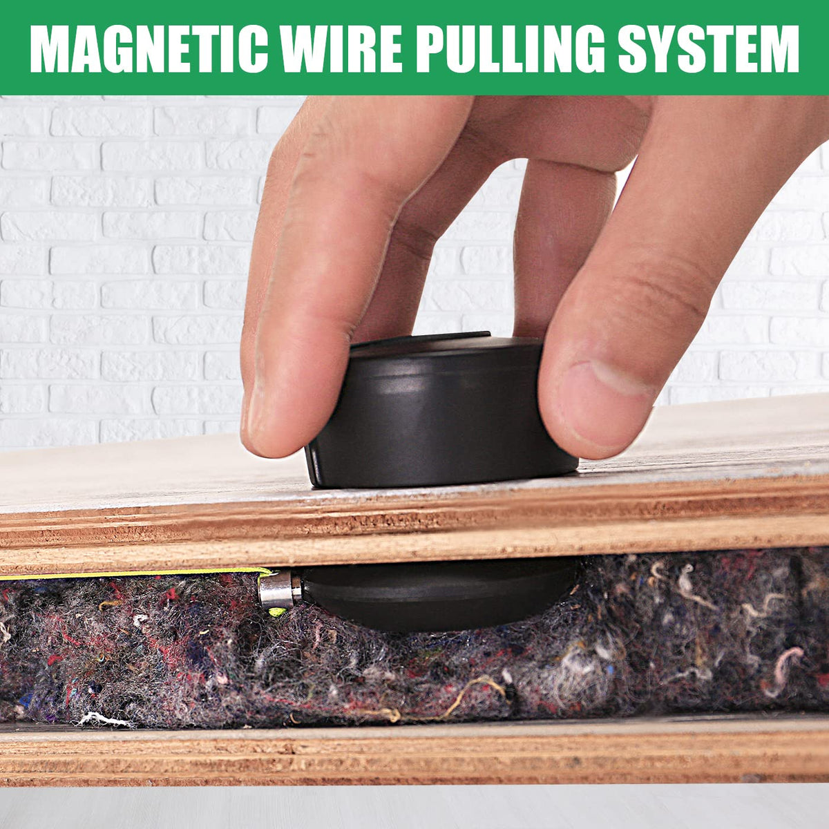Zezzo WireMag Puller in-wall setup for flexible routing behind panels