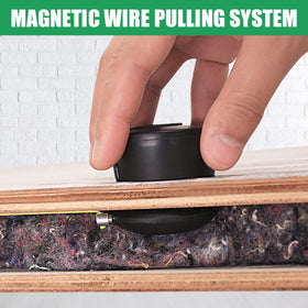 Zezzo WireMag Puller in-wall setup for flexible routing behind panels