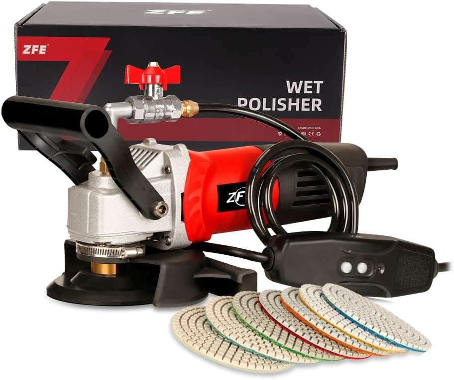 ZFE 800W wet polisher body for smooth stone finishes on granite and marble.
