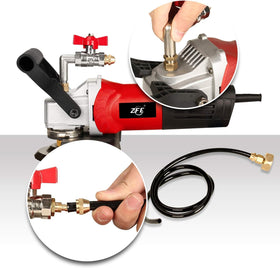 ZFE ergonomic handles reduce fatigue during extended polishing sessions.