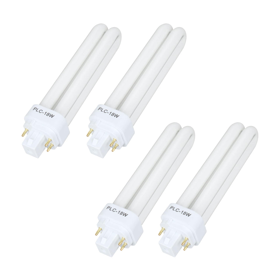 Zfegto four-pack bulbs for Panasonic 4-pin G24q-2 provide energy-efficient illumination.