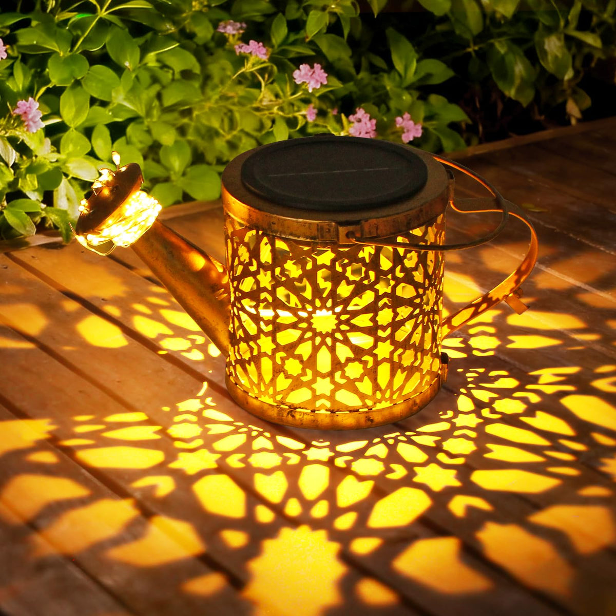 Zfiglum waterproof hanging lantern provides weatherproof garden decoration with glow.