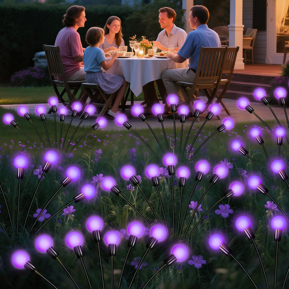 ZFNN firefly lights offer 24 LEDs for bright, twinkling garden accents