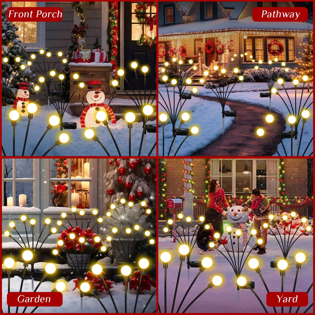 ZFNN solar firefly lights durable branches swing with wind for vibrant scenes.