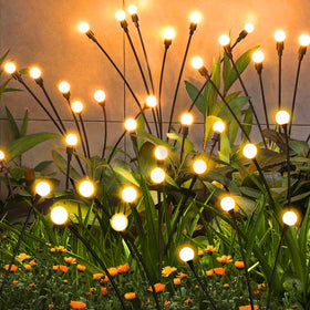 ZFNN solar firefly lights package—four-pack LEDs for enchanting yard ambiance.