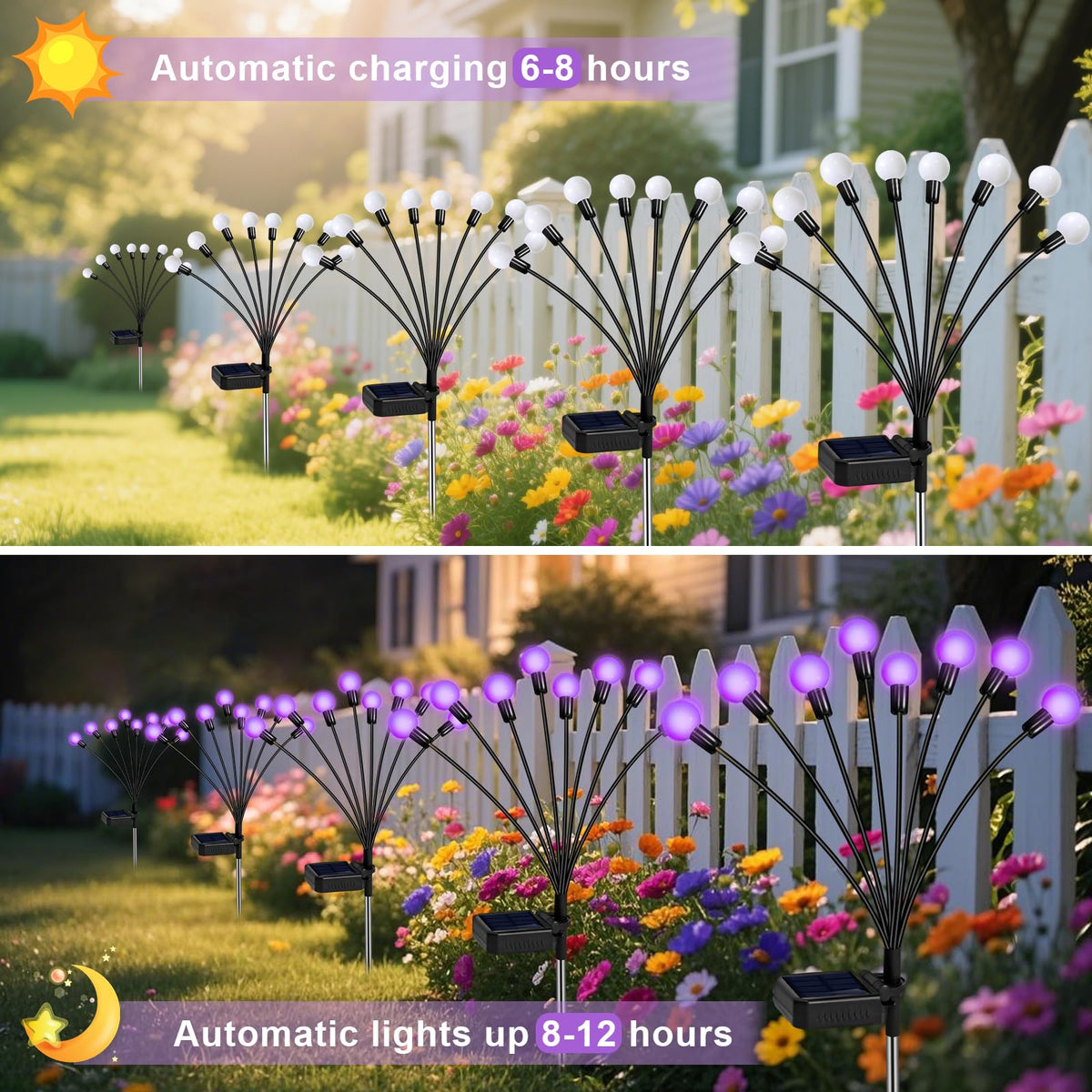 ZFNN solar panel ground stake enables easy, wire-free outdoor installation