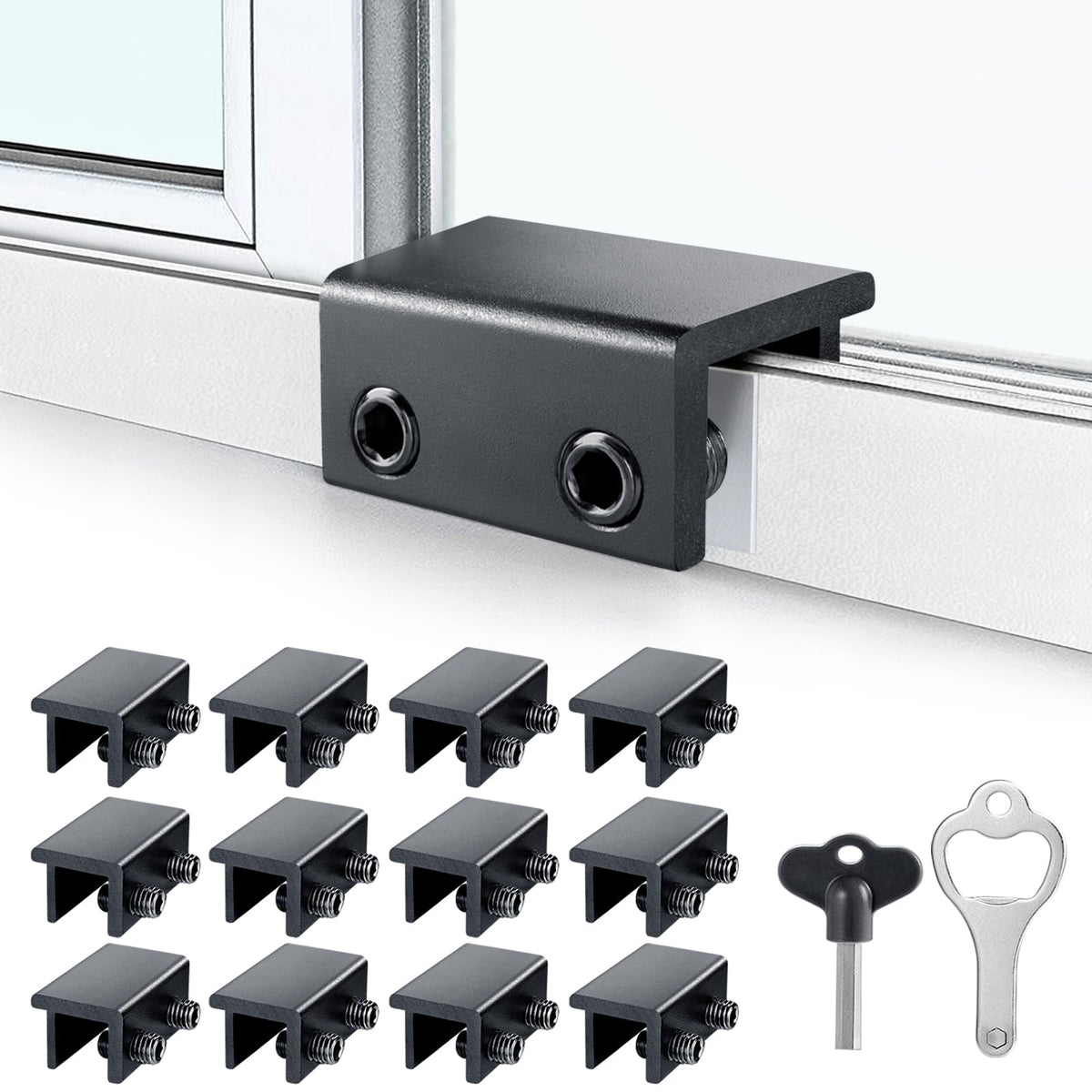 ZRFCXE window locks 12-pack securing sliding windows for home and office use