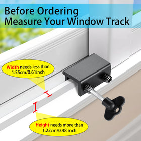 ZRFCXE double-hole design for stronger hold on window tracks