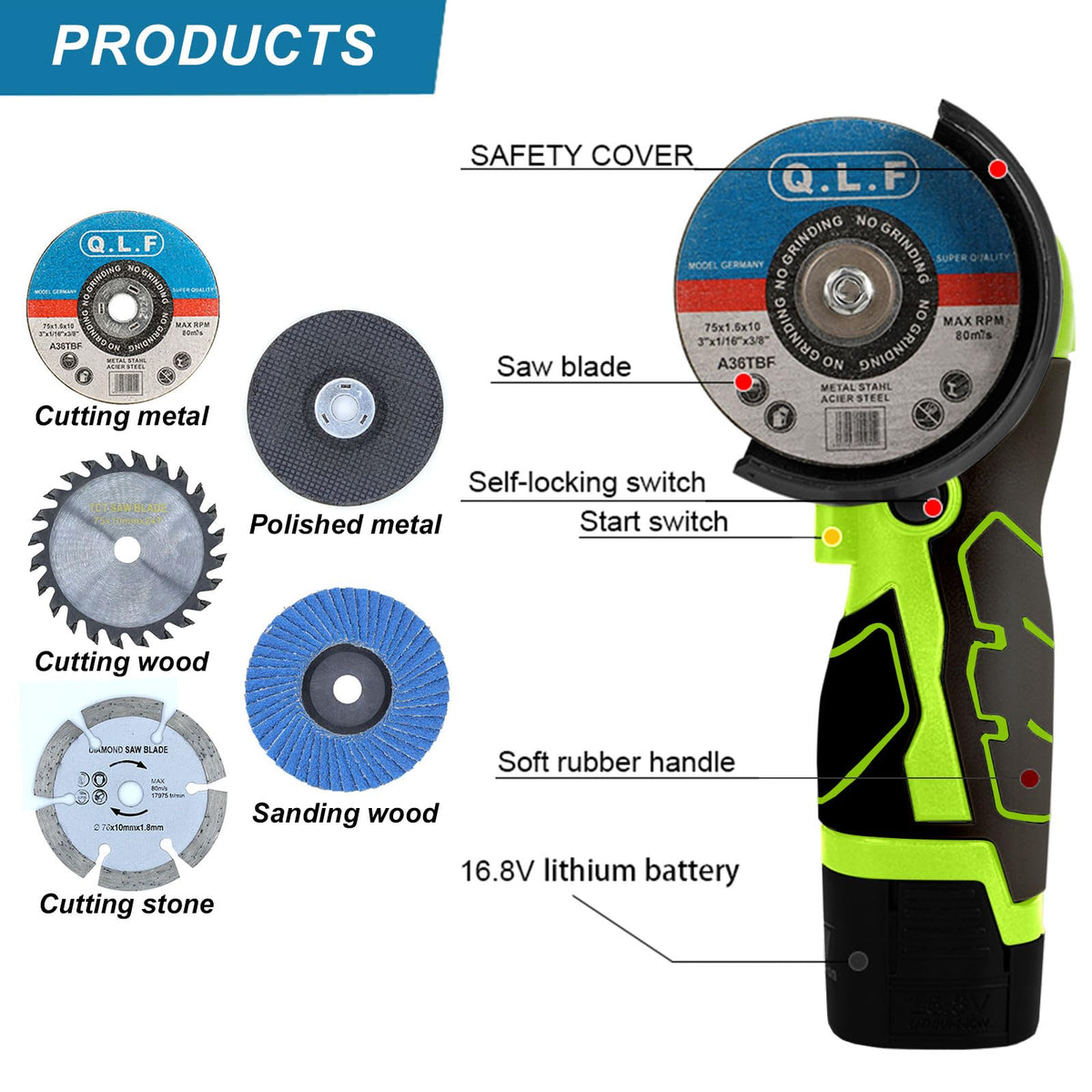 ZFULVO anti-splash design protects the grinder and workpiece.