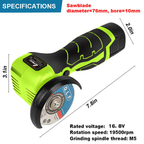ZFULVO charger and two batteries ensure quick recharges.