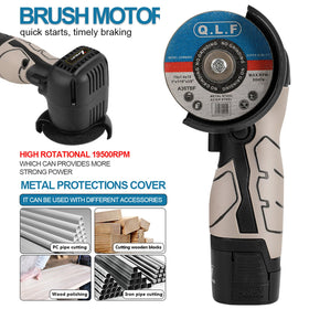 Ergonomic rubber handle provides a secure grip during extended use.