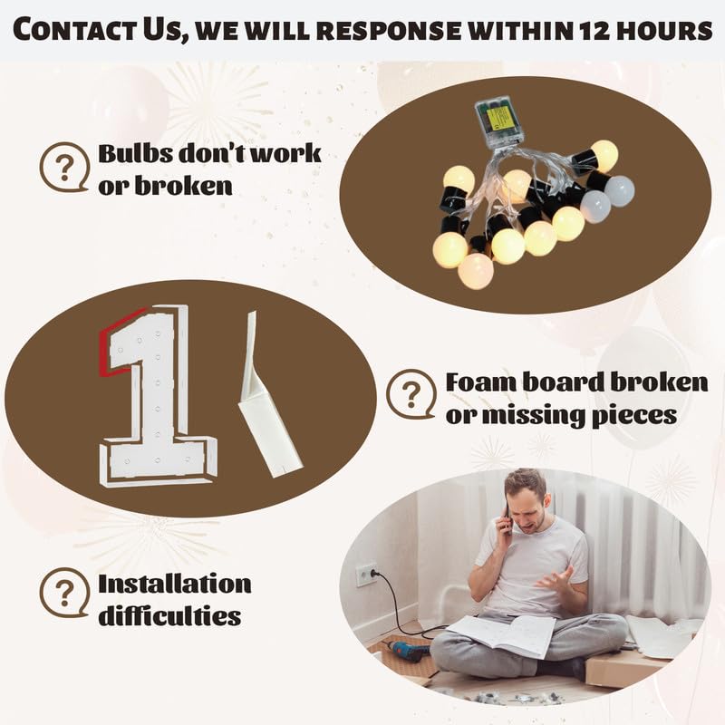 ZFUNBO large LED sign number 2 is reusable and easy to place.