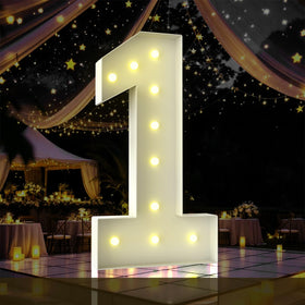 ZFUNBO four-foot marquee number assembly with bulbs for bold party decor.