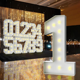 ZFUNBO marquee number 3ft frame as a bold event focal point.