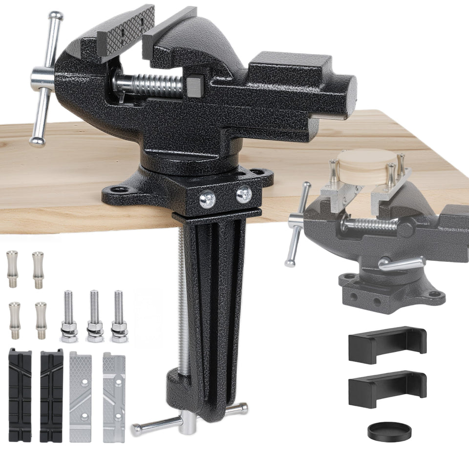 ZGJDYSM table vise with 360-degree rotate base for versatile positioning