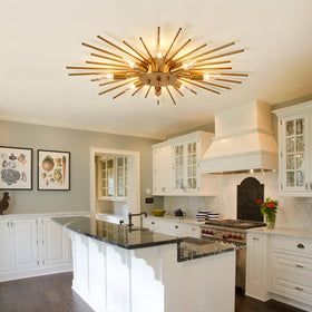 ZGLAOJT dimmable-ready gold ceiling light supports mood lighting