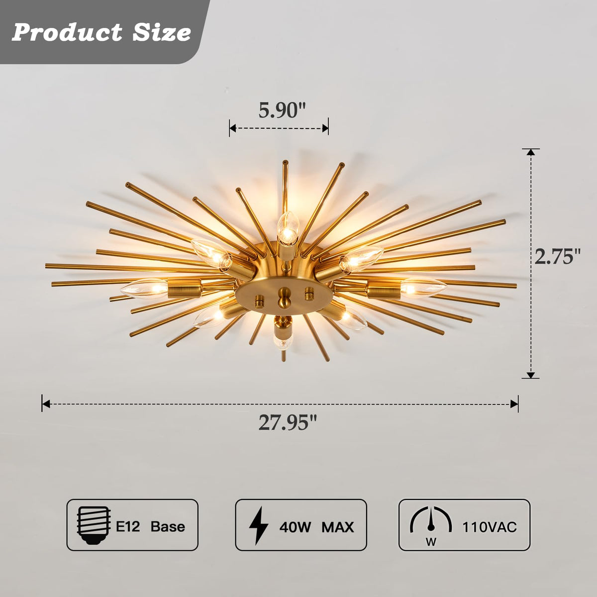 ZGLAOJT industrial Sputnik ceiling light creates a dramatic dining room focal point