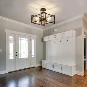 ZGLAOJT Sputnik ceiling light showcases open silhouette for airy ceilings.