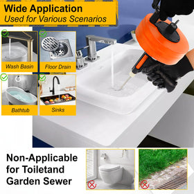 Zgqmcgy drain auger complete kit includes gloves and manual