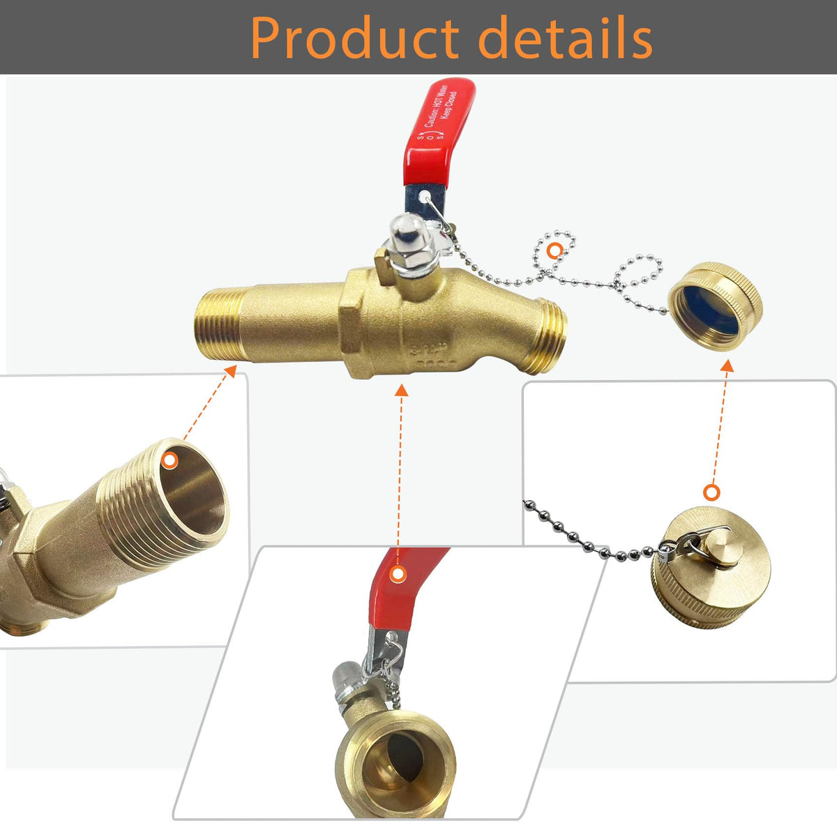 ZGTools hose thread outlet detail for garden hose connection