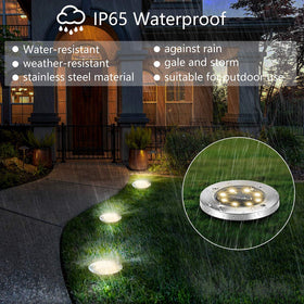 ZGWJ patio and driveway illumination creating subtle evening ambiance