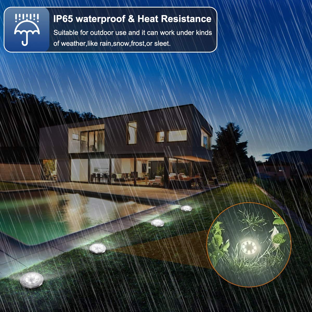 ZGWJ ground light with spike for quick, easy installation.
