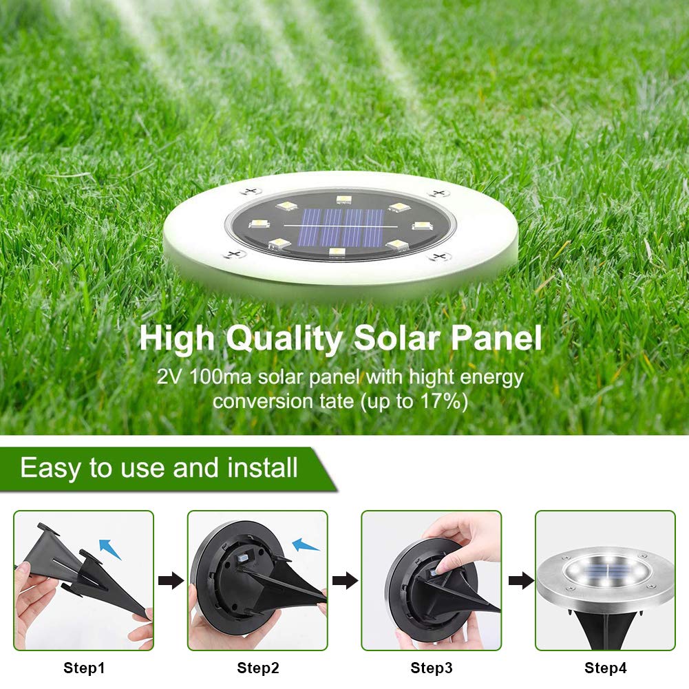 ZGWJ solar ground light provides steady night illumination.