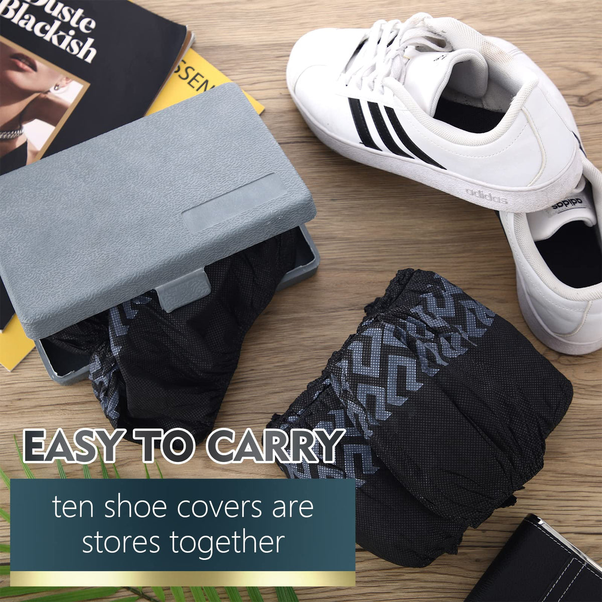 Zhanmai 300-pack shoe covers ideal for parties, offices, and DIY projects.
