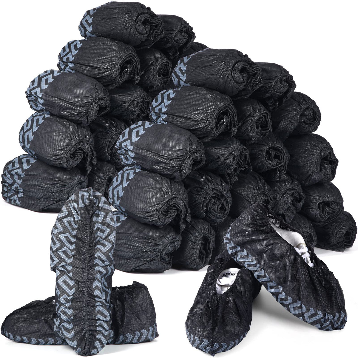 Zhanmai disposable shoe covers with non-slip grip for clean indoor floors.