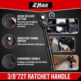 ZHAX 1/2 to 3/8 inch socket adapter expands compatibility