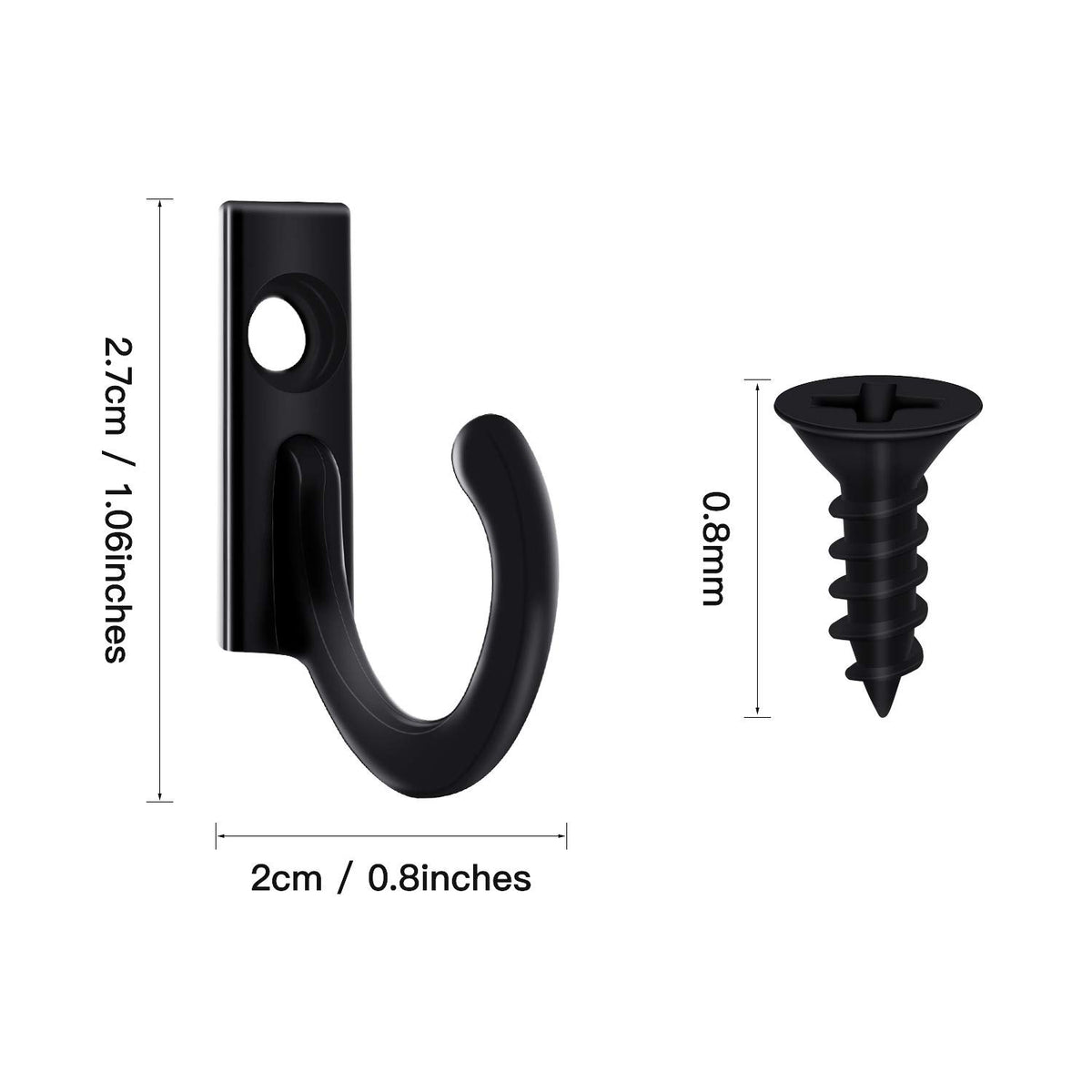 Zhehao zinc alloy hooks with screws, highlighting durable hardware.