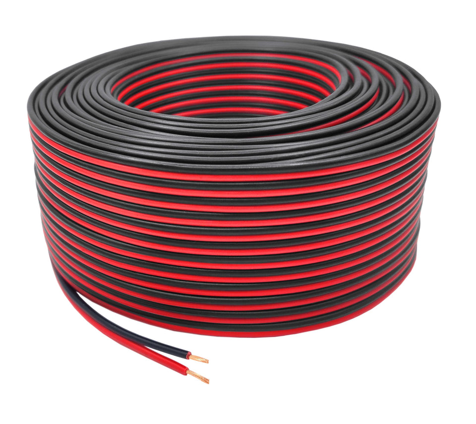 Zhevrax 18G copper zip wire in red for reliable LED power connections.