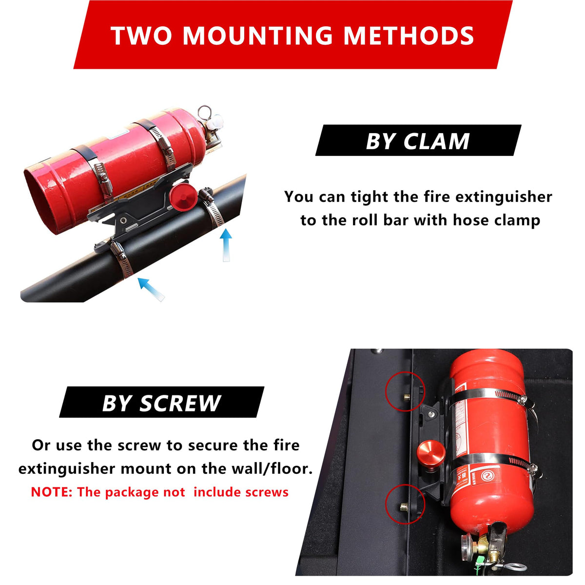 ZHILXN mount includes clamps with protective rubber for secure mounting