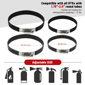 ZHILXN UTV fire extinguisher mount covers a wide range of vehicles for versatility