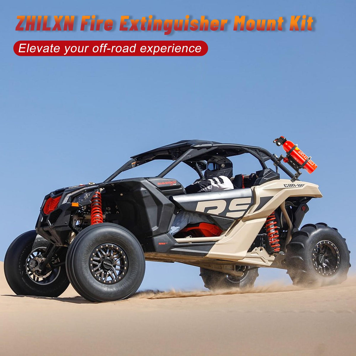 ZHILXN UTV fire extinguisher mount enables easy installation with no modifications required
