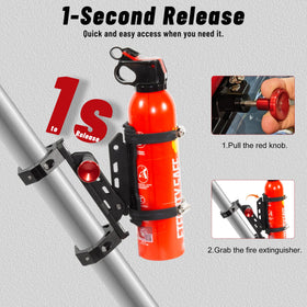 ZHILXN UTV fire extinguisher mount roll-bar bracket fits 1.75-2 inch roll bars for secure mounting