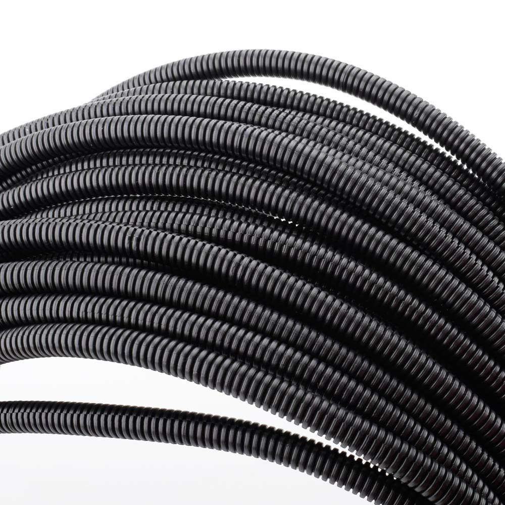 ZhiYo 100 ft wire loom split tubing protecting auto wiring and organization.