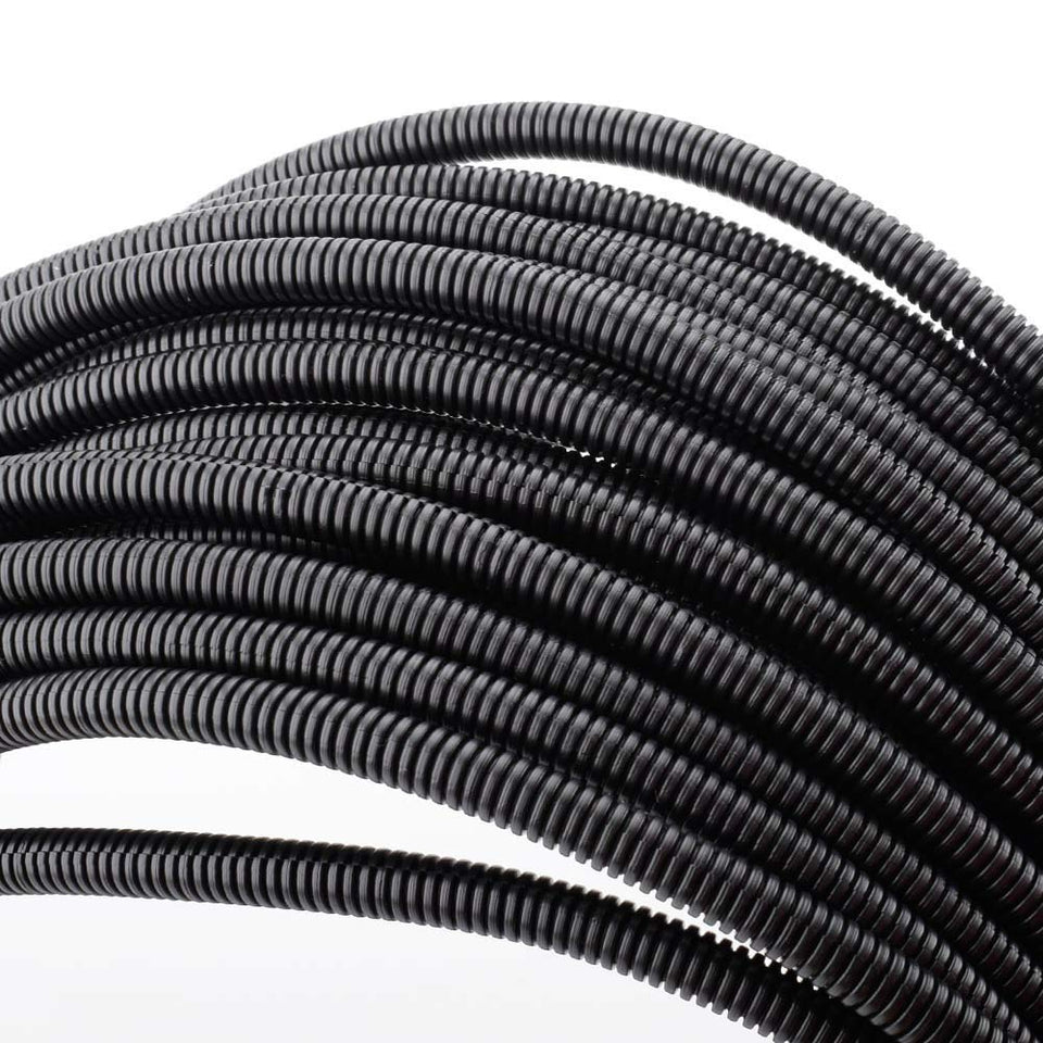 ZhiYo 100 ft wire loom split tubing protecting auto wiring and organization.