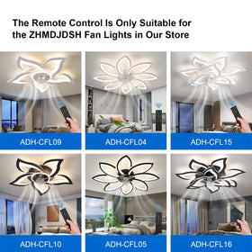 ZHMDJDSH ADH CFL02 remote close-up showing model compatibility and flexibility