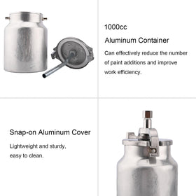 ZHONG AN anti-drip 1000cc canister reduces mess during cleaning.