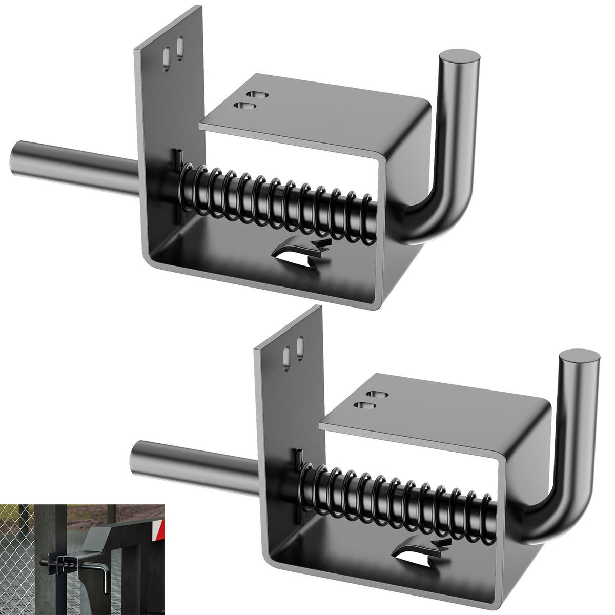 ZHONGXIA trailer gate spring latch kit 847 front view for quick replacement on Carry-On trailers