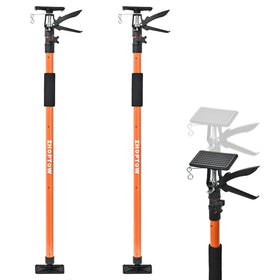 Zhoptow adjustable support pole serves as a cabinet jack for secure cabinet installation.
