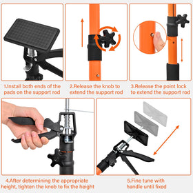 Zhoptow pin and knob adjustment deliver precise height with ease.