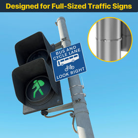 ZhouDaShu mounting a surveillance camera on a post with solid support