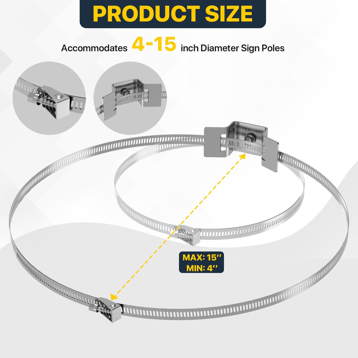 ZhouDaShu stainless steel hose clamps provide durable outdoor fastening