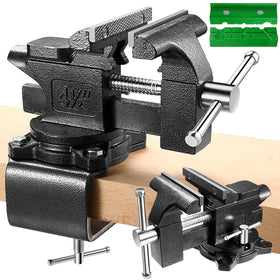 ZHRMJZG Bench Vise assembly on table demonstrates sturdy, precise clamping.