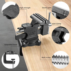 ZHRMJZG Bench Vise forged steel construction ensures durability.