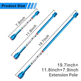 ZHUITU airless extension rod 19.7 inch extends reach for tall decks.