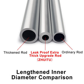 ZHUITU aluminium alloy extension rod offers durable, rust-resistant construction.